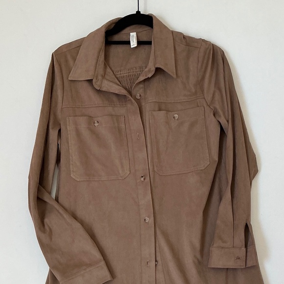 Gentle Fawn Suede shirt dress suede/tencel size small - Picture 1 of 8